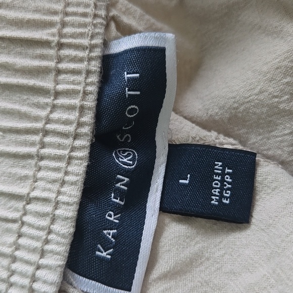 Karen Scott Women's Pull Up Draw String Elastic Waist With Pockets Large - Picture 2 of 4